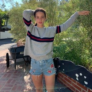 Grey with stripes brandy Melville sweater!